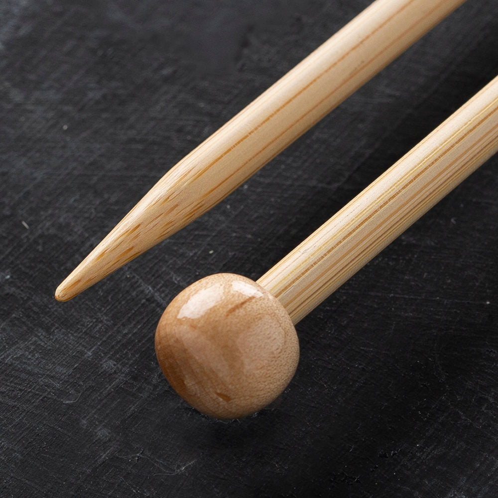 Kartopu Bamboo 33 cm 5 mm Ahşap Japon Örgü Şişi