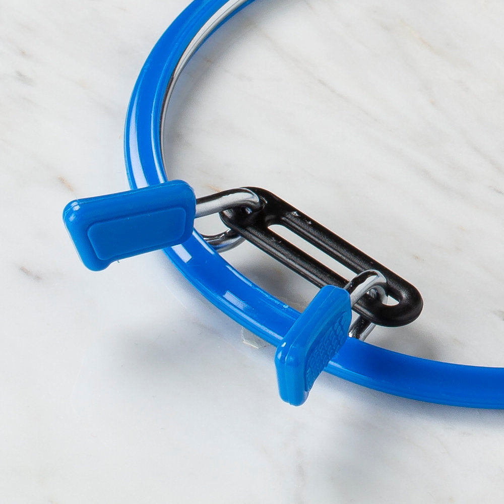 Nurge 126 mm Mavi Orta Boy Metal Nakış Kasnak