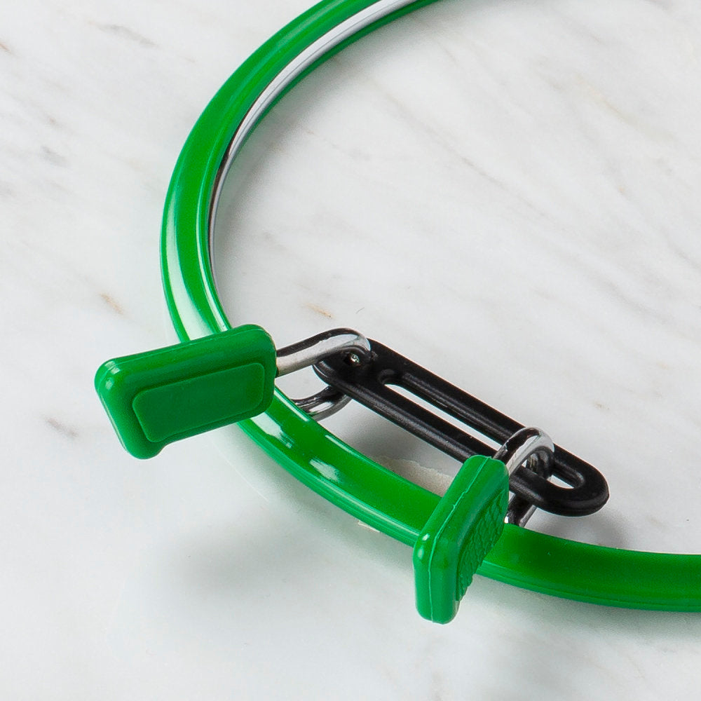 Nurge 126 mm Yeşil Orta Boy Metal Nakış Kasnak