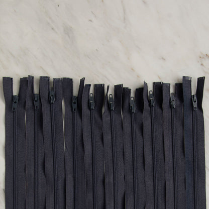 Loren 10 adet 30 Cm Gri Separe Naylon Fermuar