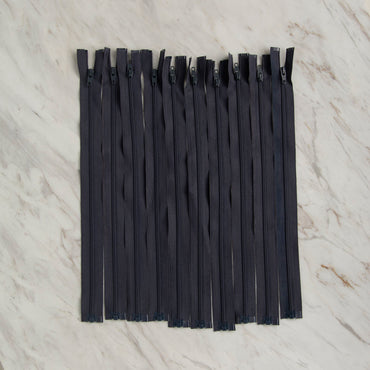 Loren 10 adet 30 Cm Gri Separe Naylon Fermuar