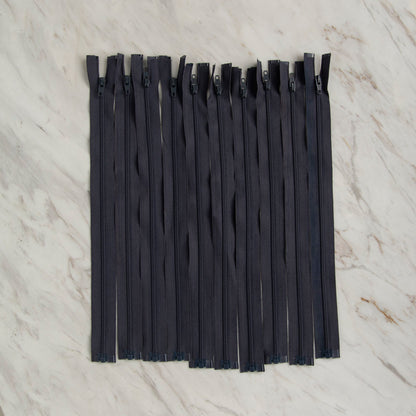 Loren 10 adet 30 Cm Gri Separe Naylon Fermuar