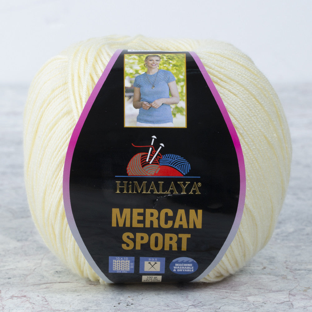 Himalaya Mercan Sport Açık Sarı El Örgü İpi - 101-33
