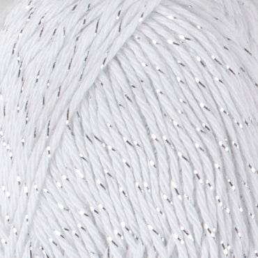 Smc Catania Glamour 50 gr Gümüş Simli Beyaz El Örgü İpi -00101