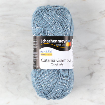 Smc Catania Glamour 50 gr Gümüş Simli Mavi El Örgü İpi -00152