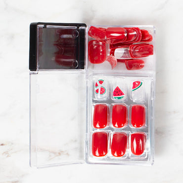 Arty Takma Tırnak Seti \ Şeffaf Karpuz Desen