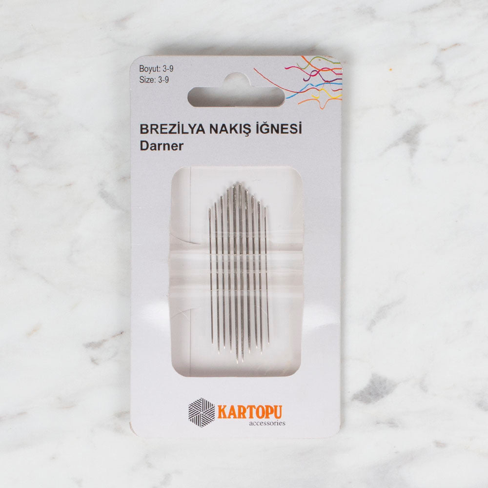 Kartopu 10'lu Gümüş Renk Brezilya Nakış İğnesi - K002.1.0012