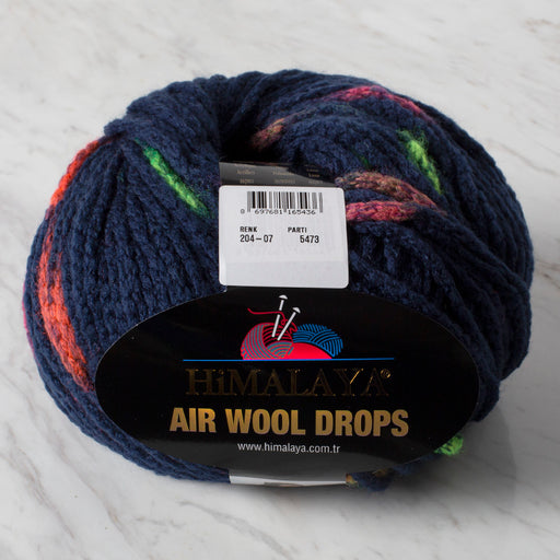 Himalaya Air Wool Drops Lacivert El Örgü İpi - 204-07