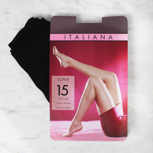 Italiana 1111 Süper 15  Külotlu Çorap, Siyah, 500/1