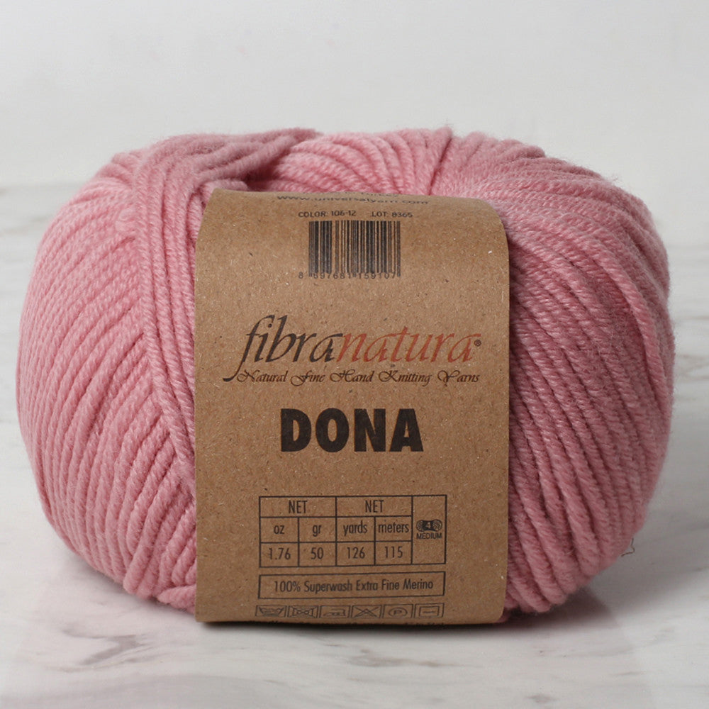 Fibra Natura Dona Açık Pembe El Örgü İpi -106-12