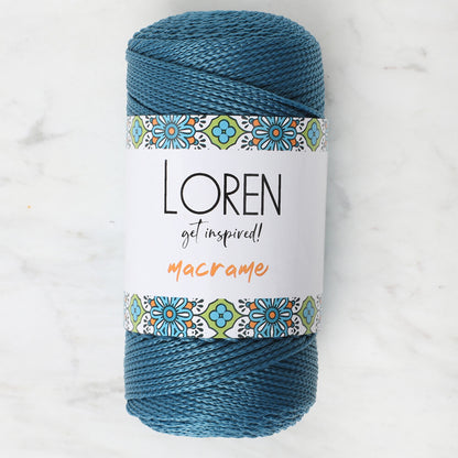 Loren Macrame Petrol Mavisi El Örgü İpi - RM 0238