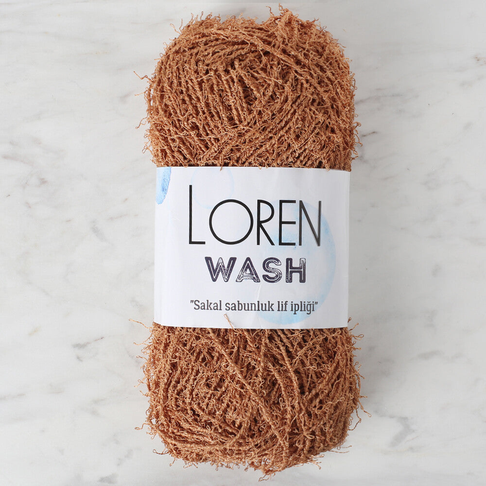 Loren Wash Kahverengi El Örgü İpi - R144