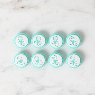 Loren Crafts 8'li Yeşil Bebe Düğme - 372