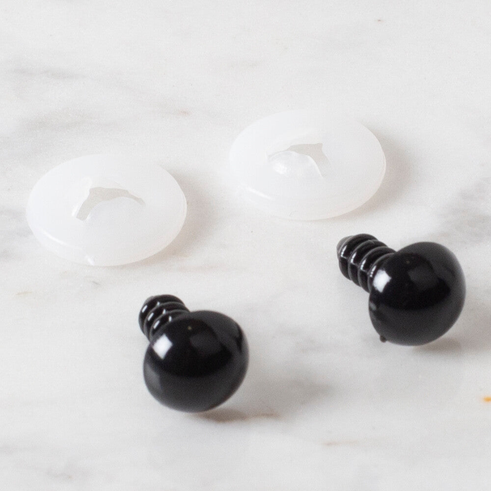 Loren 9 mm Siyah 5 Çift Amigurumi Göz