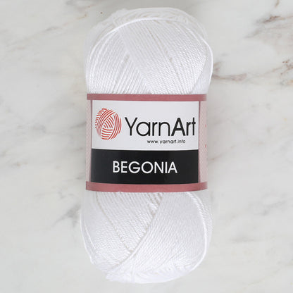 YarnArt Begonia 50gr Beyaz El Örgü İpi - 1000