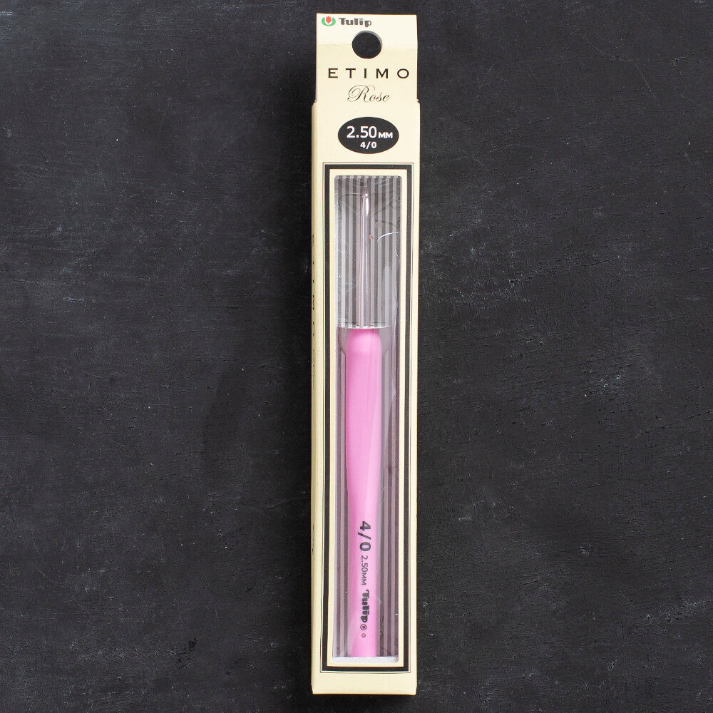 Tulip Etimo Rose 2.5 mm 14 cm Pembe Yumuşak Saplı Yün Tığ - TER-05e