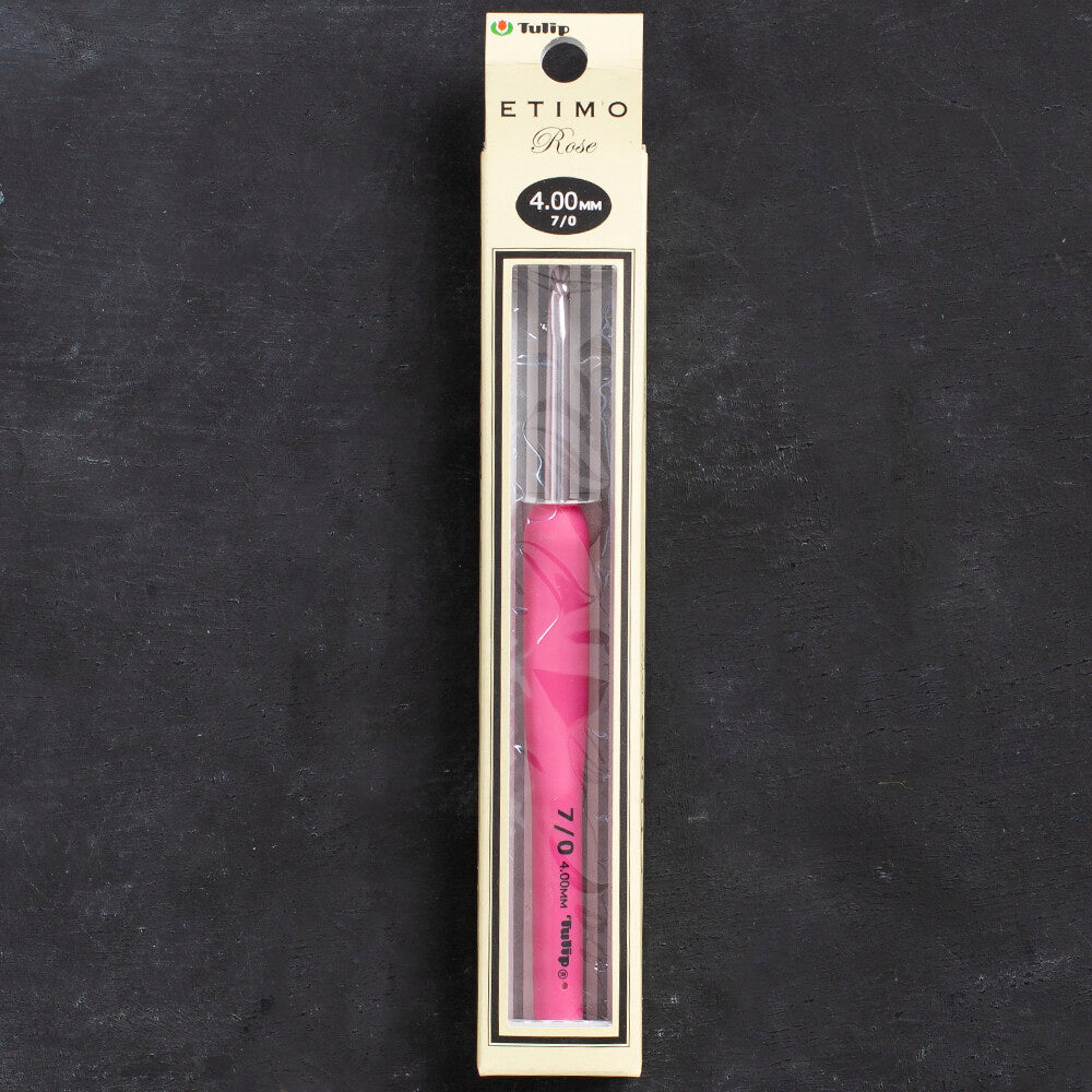 Tulip Etimo Rose 4 mm 14 cm Pembe Yumuşak Saplı Yün Tığ - TER-08e
