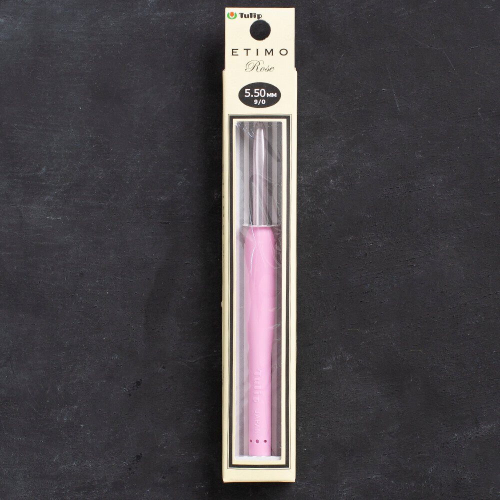 Tulip Etimo Rose 5.5 mm 14 cm Pembe Yumuşak Saplı Yün Tığ - TER-11e