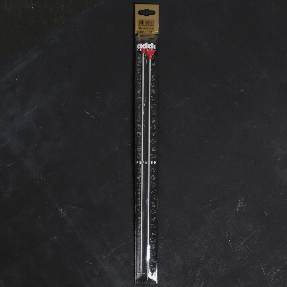 ADDI KALPLİ 3MM 40CM KLASİK ALÜMİNYUM ÖRGÜ ŞİŞİ - 200-7