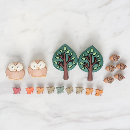 Dress It Up Baykuş Ağaç Dekoratif Düğme - 5815