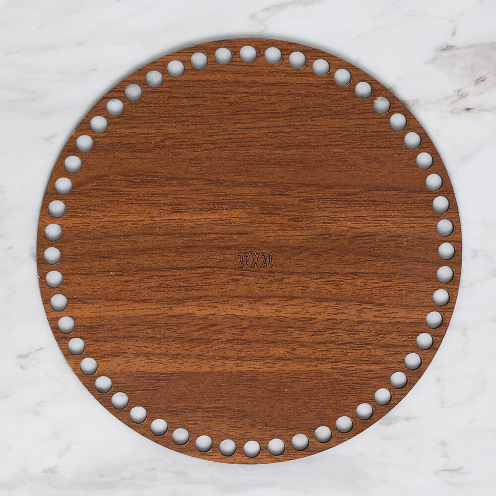 Loren Ahşap Taban Küçük Boy Yuvarlak 20X20 CM