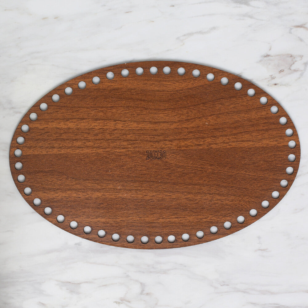 Loren Ahşap Taban Büyük Boy Oval 30x20 CM