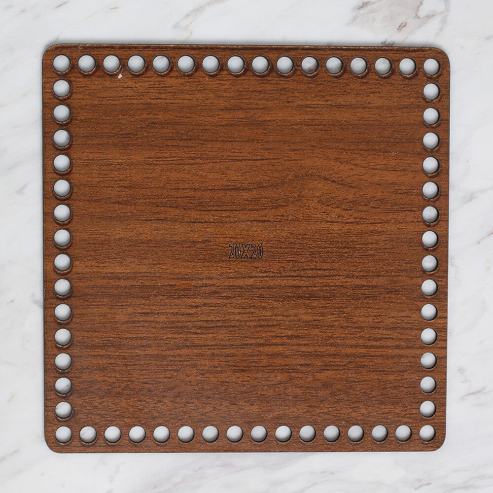 Loren Ahşap Taban Küçük Boy Kare  20X20 CM
