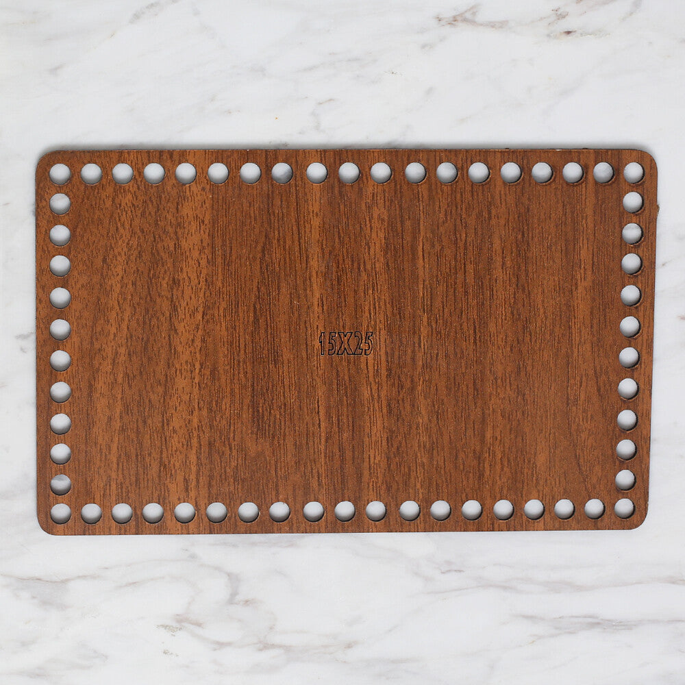 Loren Ahşap Taban Küçük Boy Dikdörtgen  25X15 CM