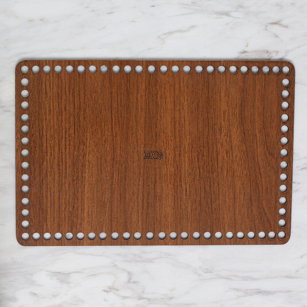 Loren Ahşap Taban Büyük Boy Dikdörtgen 30X20 CM