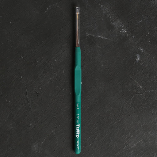Tulip No:7 1,30 mm 14 cm Yeşil Silikon Yumuşak Saplı Dantel Tığ - T-9GE