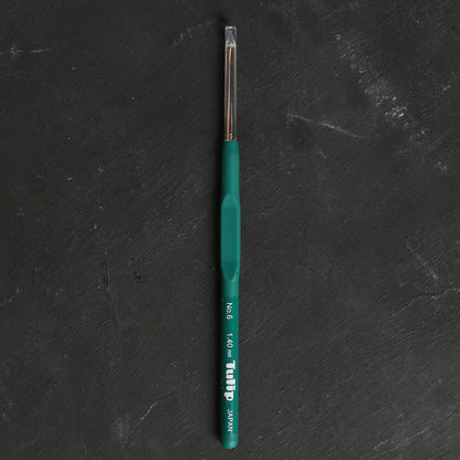 Tulip No:6 1,40 mm 14 cm Yeşil Silikon Yumuşak Saplı Dantel Tığ - T-9GE