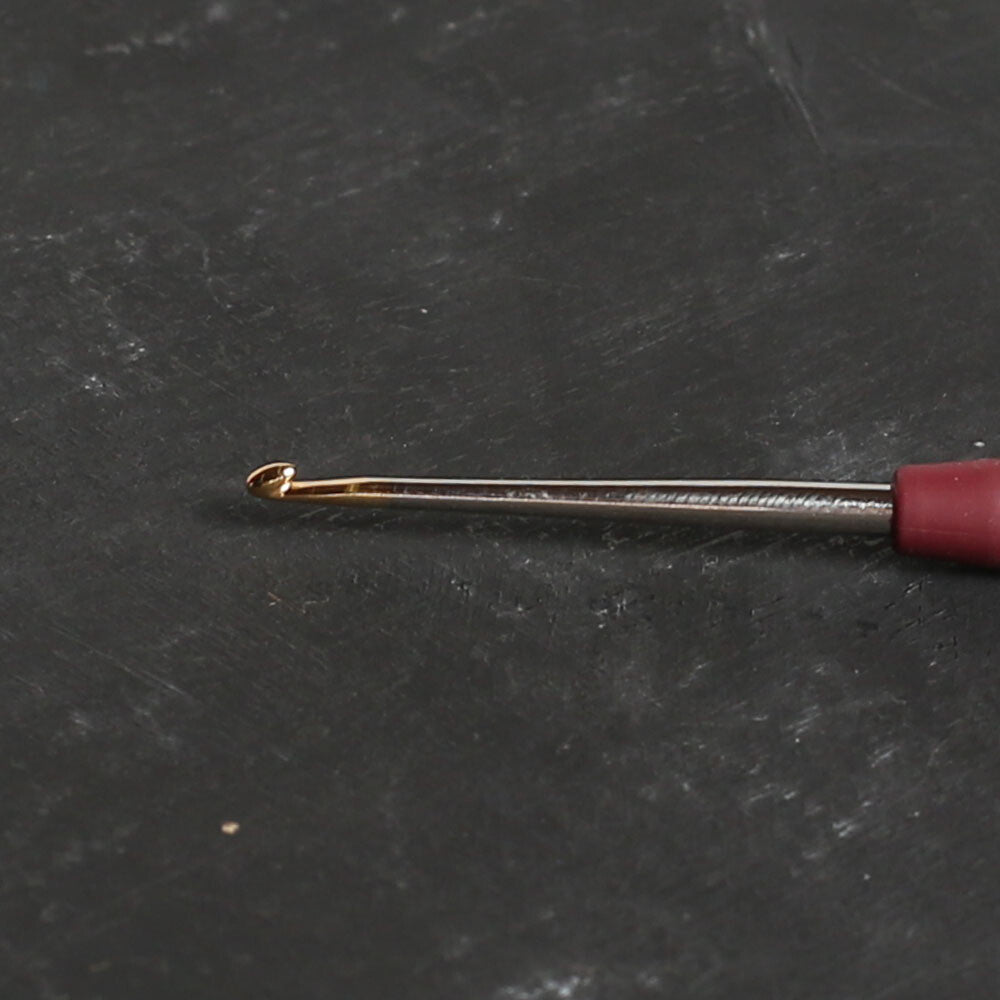 Tulip No:4 1,60 mm 14 cm Kahverengi Silikon Yumuşak Saplı Dantel Tığ - T-9GE