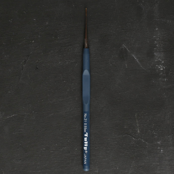 Tulip No.21 0,55 mm Koyu Mavi Yumuşak Saplı Dantel Tığ - T9GE