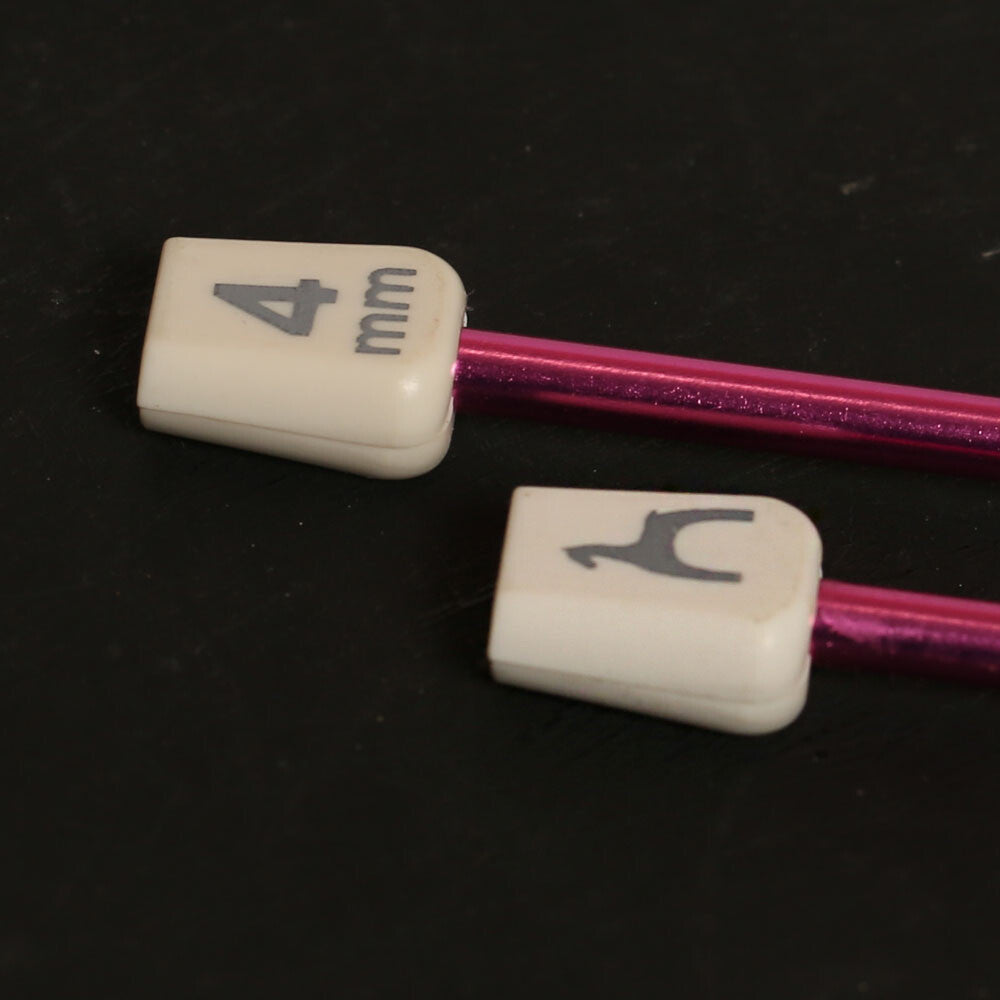 Pony Colour 4 mm 35 cm Fuşya Alüminyum Örgü Şişi - 33709