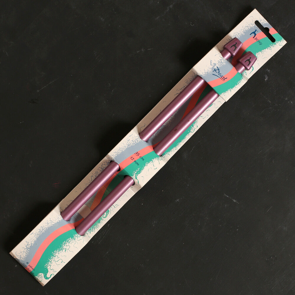 Pony Pearl 12 mm 35 cm  Mor Plastik Şiş - 33640