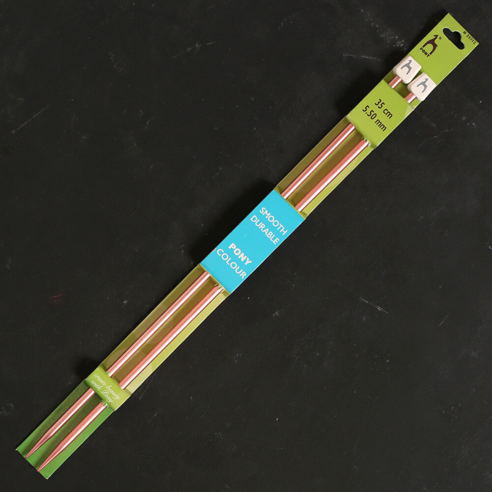 Pony Colour 5.5 mm 35 cm Bakır Rengi Alüminyum Örgü Şişi - 33712