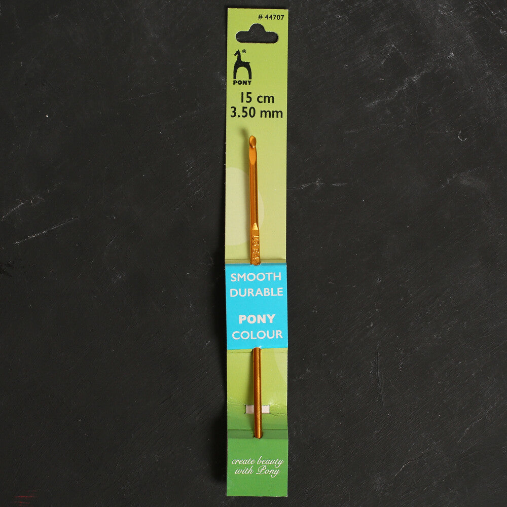 Pony Colour Metal 3.5 mm 15 cm Altın Sarısı Yün Tığ - 44707