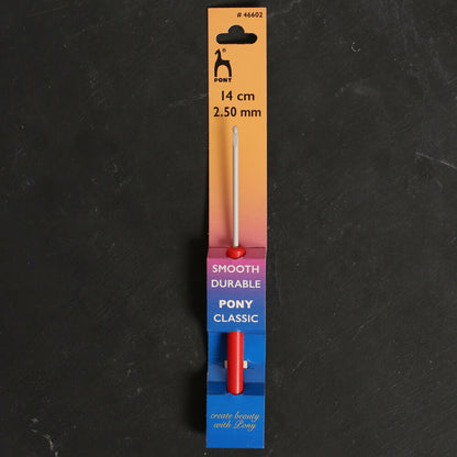 Pony 2.5 mm 14 cm Kırmızı Alüminyum Plastik Saplı Yün Tığ - 46602