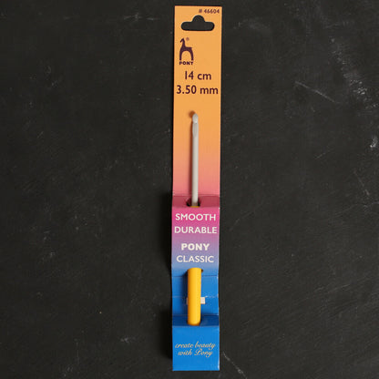 Pony 3.5 mm 14 cm Sarı Alüminyum Plastik Saplı Yün Tığ - 46604