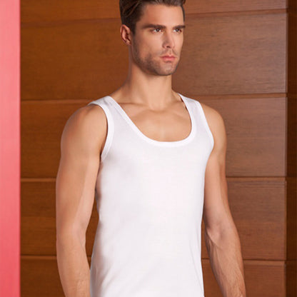 Berrak 1008 Erkek Ribana Atlet 6′lı - Beyaz - 60-2XL