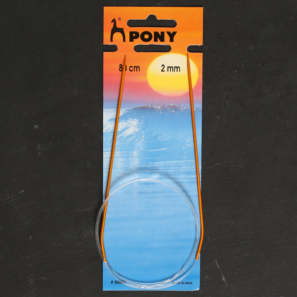 Pony Colour 2 mm 80 cm 2 mm Sarı Misinalı Şiş - 50801