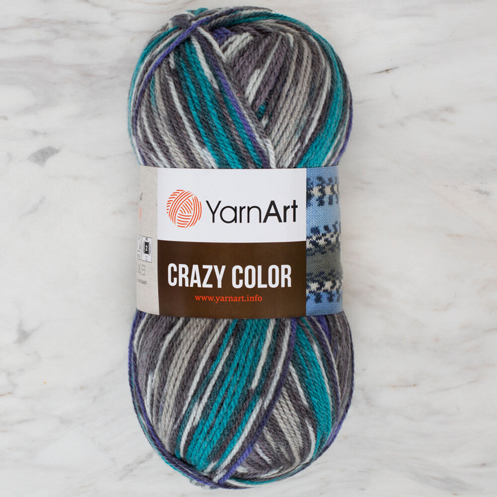 YarnArt Crazy Color Ebruli El Örgü İpi - 181