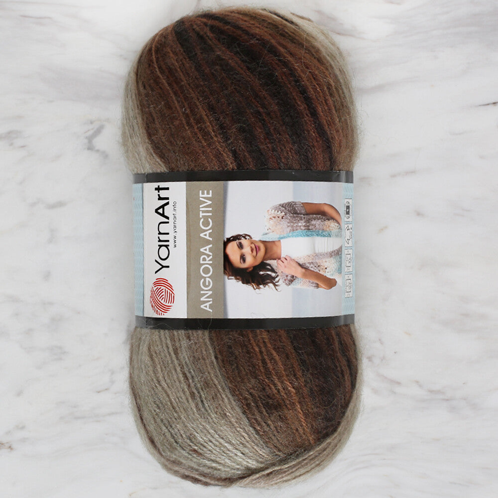 YarnArt Angora Active Kahverengi El Örgü İpi - 849