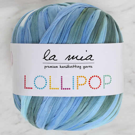 La Mia Lollipop Ebruli Mavi Yumuşak Kağıt El Örgü İpliği - LL005 