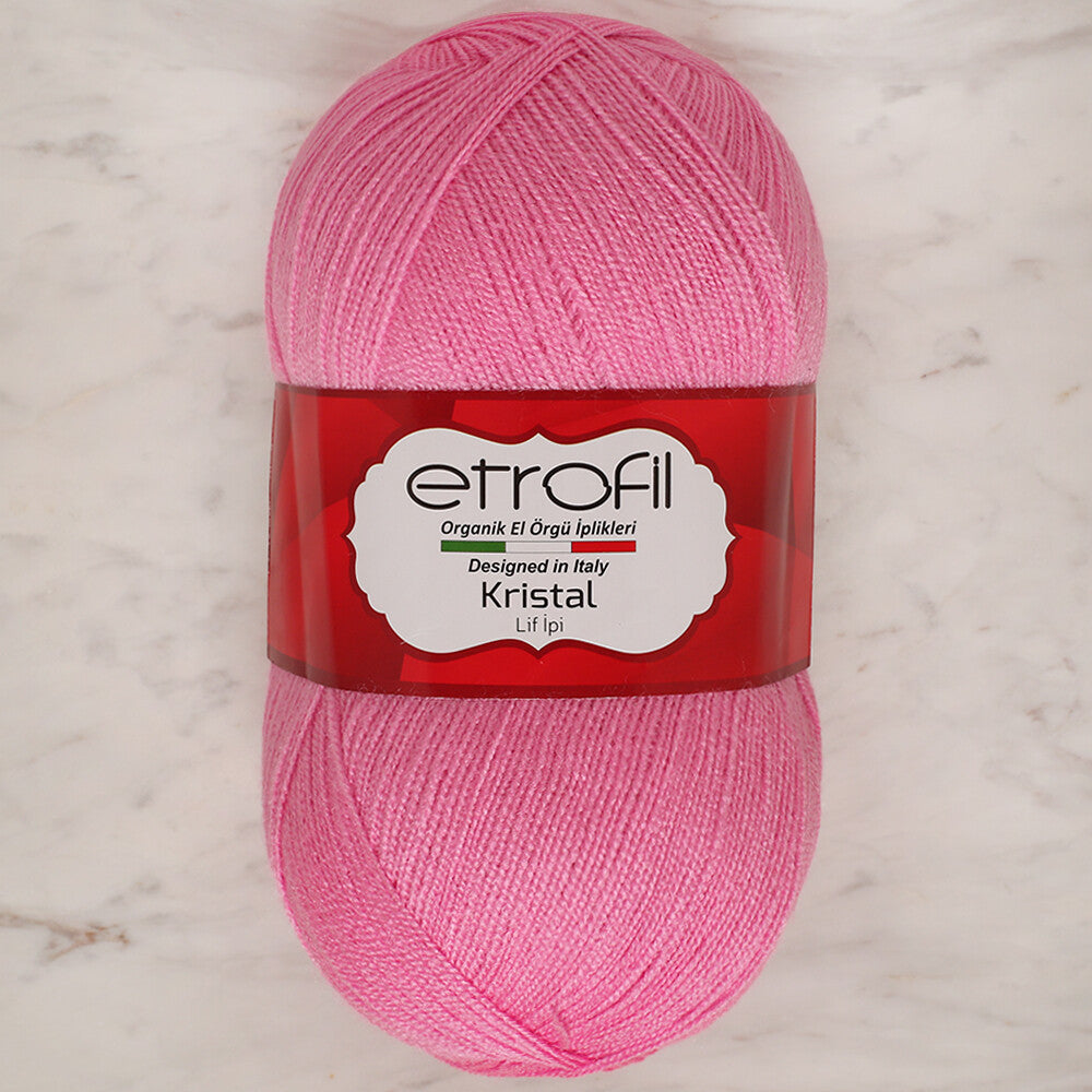 Etrofil Kristal Pembe El Örgü İpi - 12014