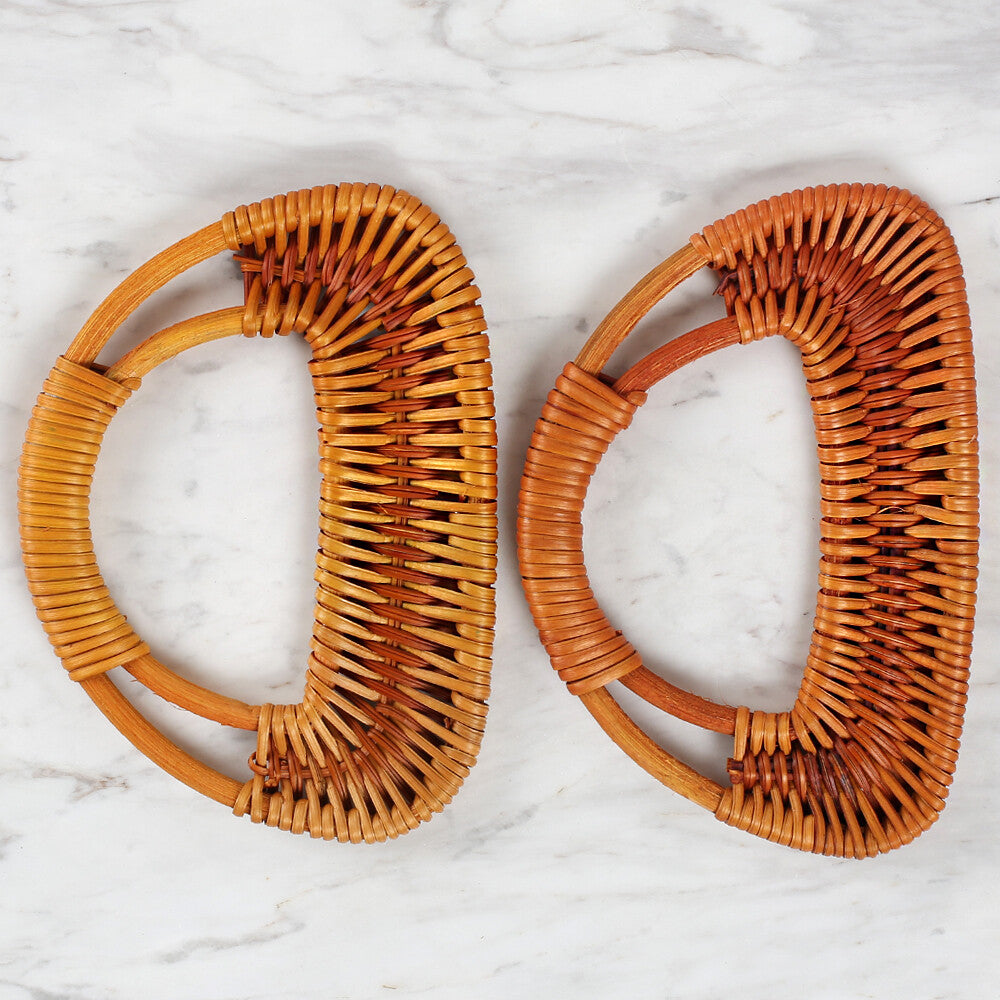 Loren Bambu Hardal Sarısı 2'li Çanta Sapı 