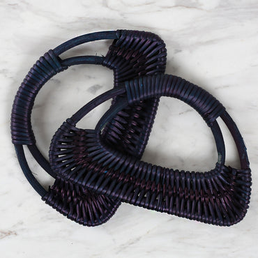 Loren Bambu Patlıcan Moru 2'li Çanta Sapı 