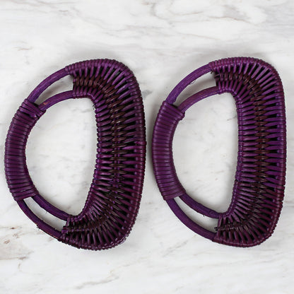 Loren Bambu Patlıcan Moru 2'li Çanta Sapı 