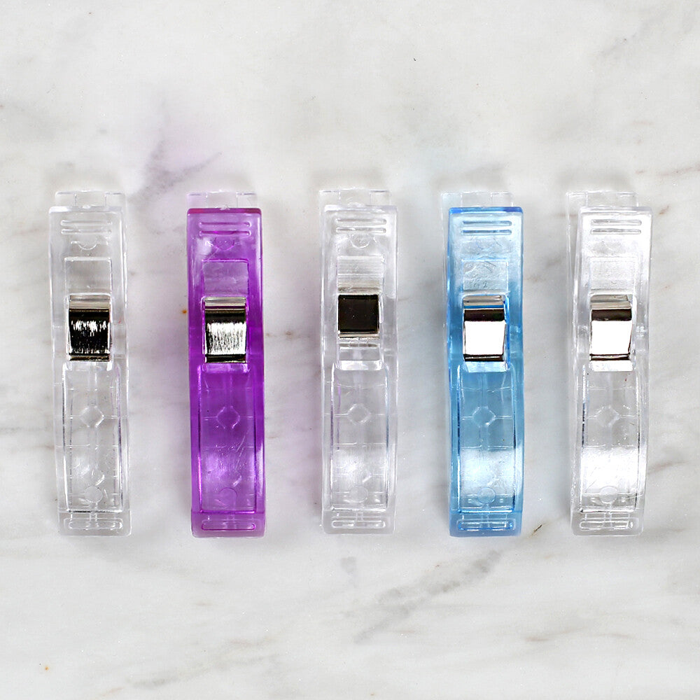 Loren Plastik renkli mandal büyük 5'li