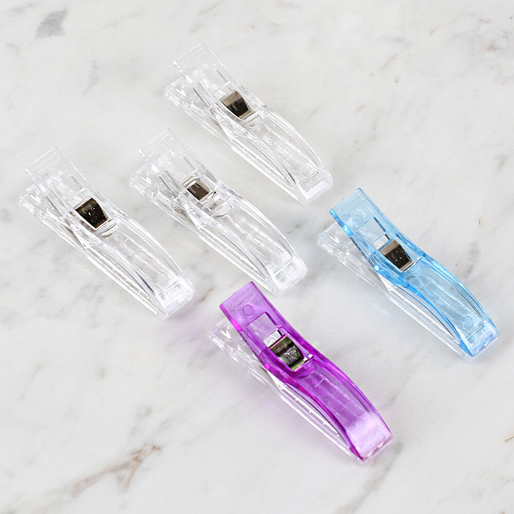 Loren Plastik renkli mandal büyük 5'li